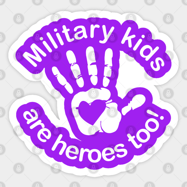 Military kids are heroes too! Purple Up Military Child Month Sticker by sarabuild